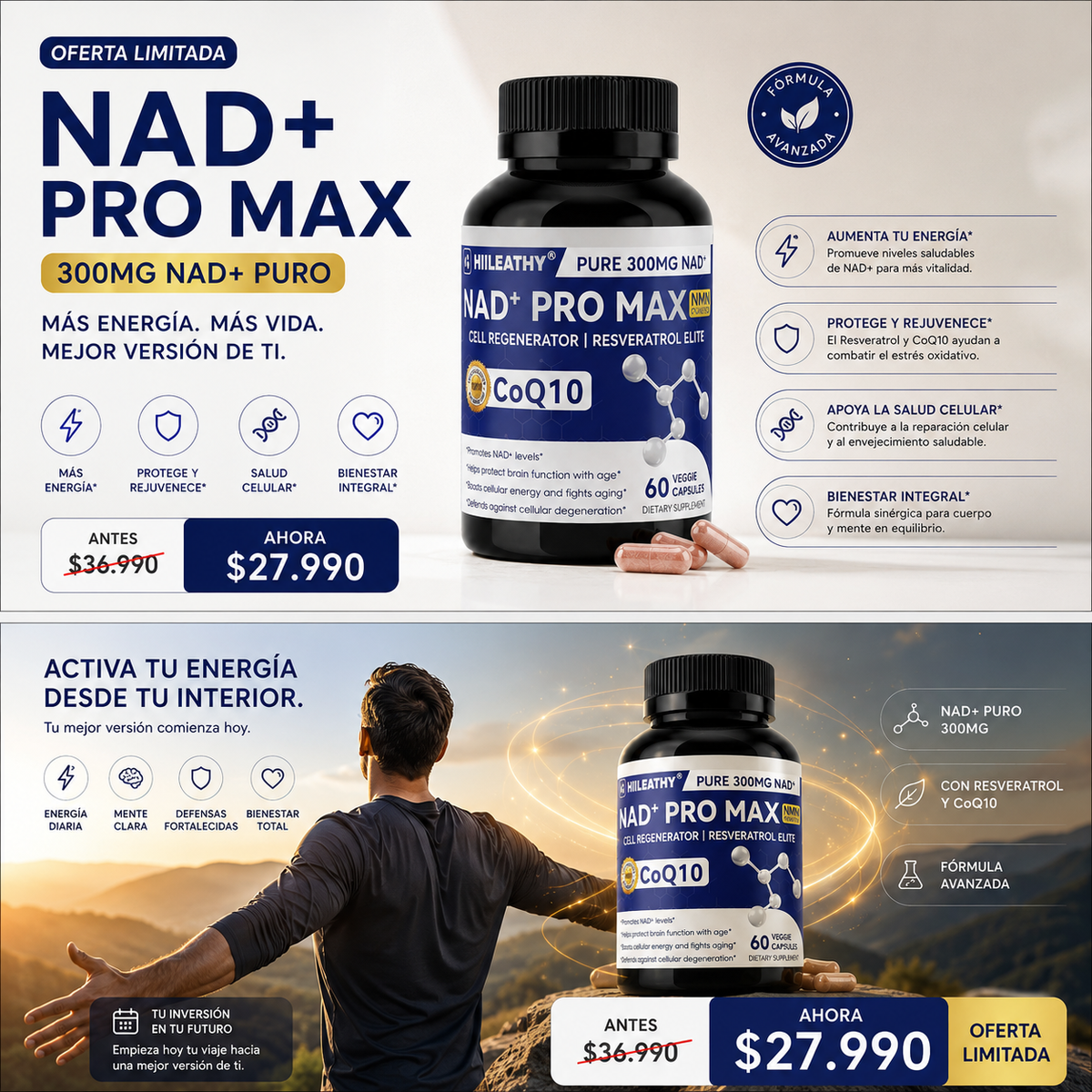 NAD+ PRO MAX / Rejuvenece y Aumenta tu Energía